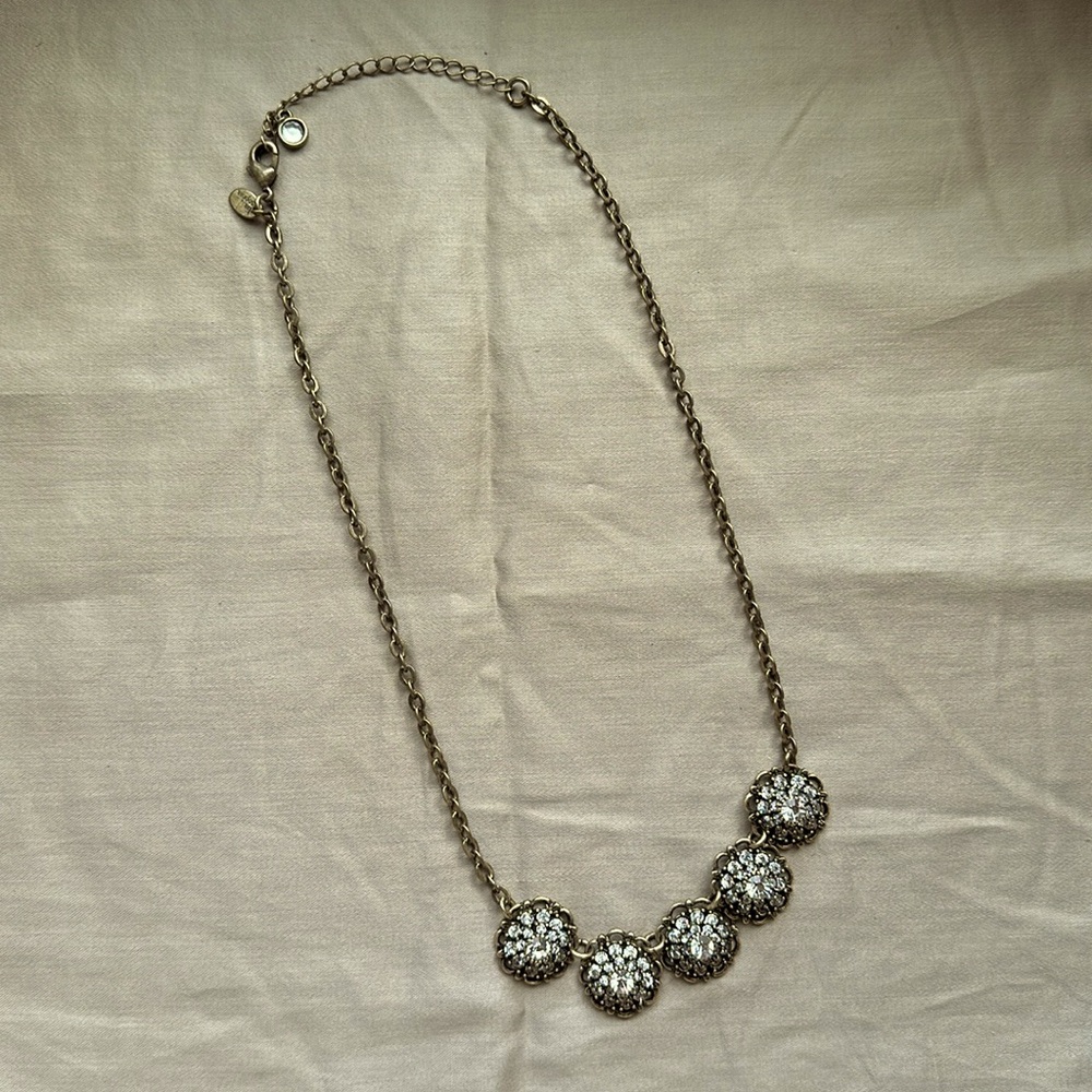 Lia Sophia Nora necklace - antique golden tone *LIKE NEW*